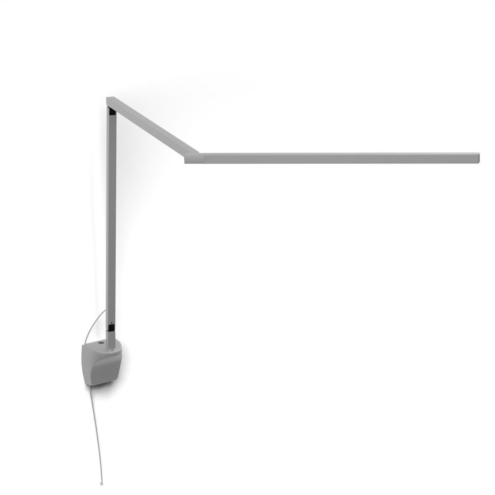 Koncept Lighting ZBD3000-D-SIL-STD-WAL Z-Bar LED Desk Lamp Gen 4 with (non-hardwired) wall mount (Daylight; Silver)